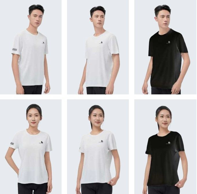 Mens and Womens Short-Sleeved Quick-Drying T-Shirts